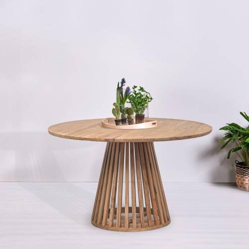 Table de repas ronde bois massif | Acacia Kfir